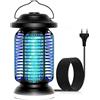OTKQTS Lampada Antizanzare 20W, 4000V Trappola Elettrica per Zanzare IPX4 Resistente all'Acqua, Lampada Antizanzare Molto Efficace per Interni/Esterni, Griglia Raffinata e Illuminazione LED Integrata