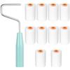 Xujinsongg 10 Pezzi Set Rulli Pittura Piccoli,Set Rullini per Vernici,Rulli in Schiuma per Pittura Pareti,Mini Rullo Pittura con Manico per Pitturare,Ideale per Vernici,Decorazione Casa e Fai da Te (52x34mm)