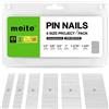 meite Chiodi a spillo da 23 gauge, 6 misure assortite (1/2, 5/8, 3/4, 1, 1-3/16, 1-3/8) Micro Chiodi senza testa - Chiodi zincati 23GA per sparachiodi, ideali per lavori di rifinitura (6.000