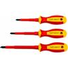 ingdaum Cacciavite PoziDriv VDE PZ isolato 1000 V - Cacciavite per elettricisti singolo o in set - Conforme VDE/IEC - Per installazioni elettriche (PZ1, PZ2 & PZ3)