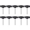 QUARKZMAN 10 Pezzi Manopole Aletta T Viti Testa Zigrinata M4 x 35mm Filettatura Maschio Standard Manopole T/Z Plastica Maniglie Regolabili Manopole Serraggio Mano Vite Testa Zigrinata, Nero