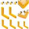 yufana 6 Pz Piastre di Posizionamento 90 Gradi, 4 Pz Vite ausiliaria del morsetto di posizionamento a 90°, Tipo L Morsetti ad angolo retto Utensile Morsetto ad Angolo Retto Tipo L in Plastica, per Falegnami
