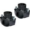 AERZETIX - Set di 2 Collari di Presa per Tubi Ø40 - Filettatura 1'' - con 2 Bulloni - Fascetta di Derivazione in Plastica per Tubi Secondari