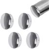 UFURMATE 4 Pezzi 40 mm Coperchi Terminali per Corrimano Tondi in Acciaio Inox 304 Coperture Terminali per Gradini di Scale (Argento)