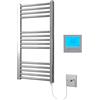 Greened House Portasciugamani elettrico cromato 400 W x 800 H + timer e termostato da bagno