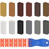 NUTKIT 19 Pezzi Riparazione di Piastrelle, 12 Colori Cera per Legno ad Alta Durezza e Resistenza, con Strumento di Fusione, per Laminato, Marmo, Piastrelle, PVC, Mobili, Ripristina Graffi, Crepe