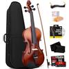 Pyle Kit per Principianti di Violino 1/4 con Custodia, Archetto, Corde Extra, Accordatore Digitale, Poggiaspalla e Panno per Pulizia, per Bambini e Adulti