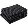 Encasa XO Asciugamani da cucina 28x18 in 70x45 cm (set di 4) Finitura antibatterica, cotone altamente assorbente per la pulizia e asciugatura rapida dei piatti - Macellaio nero