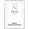 kollyseek cornice alluminio DIN A4 21 x 30cm cornice poster in metallo argento con vetro acrilico infrangibile moderna cornice per foto Cornice con passepartout per le immagini Poster Foto argento