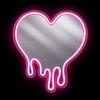 SWITCH U HI BEAUTY! Specchio da Parete LED Neon Cuore - Specchio Decorativo Acrilico, Specchio Neon Camera, Specchio Luminoso Rosa - 36x40 cm - Idea Regalo Ragazza, Decorazione Camera Aesthetics