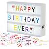 OPAHUTER Lettere di Scatole Luminose A4 con 192 Lettere Numeri Simboli ed Emoji, Box Luminosa Lettere, Lightbox LED Decor per la Casa, Matrimonio, Feste di Compleanno