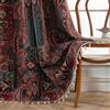 USTIDE Tende geometriche in stile bohémien, etnico, vintage, rustico, chic, shabby chic, colorate, oscuranti, per camera da letto, soggiorno, nappe, 150 x 180 cm