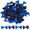 QUARKZMAN 50Pz Fiocchetti Blu Scuro e Blu Brillante 1.5 x 1 Mini Fiocco di Nastro Raso Multicolori Piccoli per Cucito DIY Scrapbooking Regalo Presente Decorazione Casa Natalizi