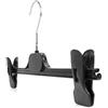 Hangerworld 10 Grucce in Plastica Nera 35cm con Pinze Regolabili per Appendere Gonne e Pantaloni