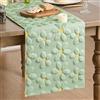 Artoid Mode Morbido peluche velluto finta pelliccia verde margherita primavera runner da tavolo estate cucina tavolo vacanza decorazione festa 33 x 183 cm