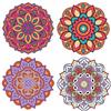 GORGECRAFT 4 Stili Mandala Pellicola per Finestre 16cm Non Adesivo Statico Fiore Della Vita Adesivo per Porta Scorrevole Pellicola Impermeabile per Finestre Primaverili Impedisce Agli Uccelli