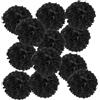 PATIKIL 10.5cm Pompon Carta Velina, 12Pz Fiori di Carta Pom Poms Decorativi Colorati per Matrimoni Addio Nubilato Compleanno Decorazioni Sfondo, Nero