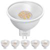 Auting Lampadina LED GU5.3 MR16 3,5W Sostituisce 50W Alogena, 2700K Bianco Caldo 580lm, Senza Sfarfallio AC/DC 12V, Non Dimmerabile, Riflettore con Angolo 107°, Confezione da 6
