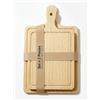l&j Set di 2 Taglieri in Legno Grande 38 x 28 cm - 33 x 23 cm Tagliere da Cucina in Acacia con Bordi Antiscivolo e Canalina, Tagliere Antibatterico con foro di sospensione manico per salame formaggi pane