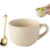 Aarcyye Tazza da Caffè Grande in Ceramica con Cucchiaio, Tazza Grande in Ceramica da 800 ml, Ciotola per Zuppa con Manico, Utilizzabile in Microonde, Adatta per Yogurt, Cereali, Latte, Caffè, Gelato e Cereali