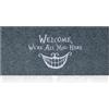 AOAOPQ Grande zerbino anteriore, antiscivolo Welcome We're All Mad Here, per interni ed esterni, 45 x 120 cm, grigio