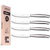 Arcos - Set di coltelli da bistecca, 4 pezzi, in acciaio inox, confezione ecologica