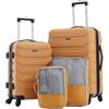 Wrangler Set di 4 cubi per bagagli e imballaggio, Oro ambra., 4-Piece Set, Set di 4 cubi per bagagli e imballaggio