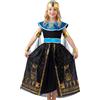 Moerstar Cleopatra Costume da Cleopatra per bambini e ragazze, costume da Cleopatra con vestito e accessori, costume da dea greca per bambini, per carnevale in maschera, nero, S