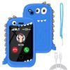 PTHTECHUS Smartphone per Bambini, Cellulare Giocattolo Fiabe Audiolibri Telefono Console Portatili, Giocattoli Elettronici Educativi, Regalo di Compleanno per Bambini, Nero