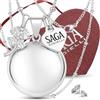 SAGA GIOIELLI - Collana Chiama Angeli Gravidanza Ciondolo Richiamo Degli Angeli Gravidanza, Idee Regali per Donne Incinte come Porta Fortuna, Regalo per Futura Mamma