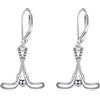 YFN Sport e musica orecchini in argento Sterling per gli amanti della musica amanti dei gioielli regali per donne ragazze uomini ragazzi, Normal, Argento sterling, Non pietra preziosa