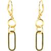 SOFIA MILANI - Orecchini da Donna in Argento 925 - Placcati in Oro e con Pietra Zircone - Orecchino Pendente Cerchio Ovale - E2960