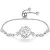 FANCIME Bracciale Albero della Vita con Pietra di Nascita per Donna, in Argento Sterling 925, Ciondolo Albero della Vita, Gioielli, Regali per Donne, Donne, Ragazze, 23.0 Zentimter, Zirconia cubica