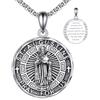 YFN Santo Patron Collana in argento Sterling Amuleto Medaglia Ciondolo Gioielli Religiosi Regali per Uomo Donna