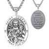 Eusense Collana San Michele Arcangelo/San Cristoforo/Crocifisso/Santa Vergine Maria Ciondolo Argento 925 Protezione Angelo Custode Amuleto Regalo Gioielli per Uomo Donna