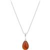 Vincent Paul COLLANA DONNA ARGENTO 925 RODIATO CON PIETRA NATURALE CORNIOLA