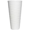 DRW Vaso Alto Rotondo Bianco con Vaso Estraibile 39,2 x 39,2 x 80 cm