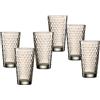 Ritzenhoff & Breker Set di bicchieri da long drink Favo, 6 pezzi, marrone, vetro