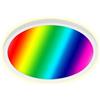 Briloner Leuchten - Pannello LED, plafoniera dimmerabile, lampada da soffitto, RGB, controllo colore, retroilluminazione, controllo remoto, 15 watt, 1.850 lumen, 4.000 Kelvin, bianco, Ø 29,3 cm