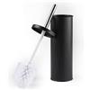 Beldray LA059451BLKFEU7 - Set di spazzole per la pulizia del WC con setole rigide, supporto igienico con coperchio sottile per una facile conservazione, nero, standard