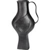 GILDE Vaso Antigua in alluminio - Pancioso - Nero - Altezza 43 cm x Larghezza 24 cm - Vaso per fiori impermeabile