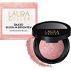Laura Geller Beauty LAURA GELLER Blush Polvere Cotto Blush-n-Brighten (Ethereal Rose) - Fard Make Up in Polvere Marmorizzato, Cremoso e Leggero, Finish Satinato