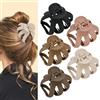 Lolalet Mollettone Capelli Donna 5 Pezzi, Pinze per Capelli Elegante, Ciappo Capelli Donna Forti e Antiscivolo, Capelli Clip Artiglio per Donne e Ragazze - Stile B