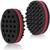 EQLEF Spugna Capelli Ricci, 2pcs Spugna per Capelli Acconciatura Spugna Capelli Afro Spugna Capelli Chignon per Afro Curl Coil Waves, Parrucca, Braid Hair Comb Styling Tool
