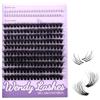 WENDY LASHES Ciglia Finte 60D con Ciglia Inferiori - Ciuffetti 10-16mm Curl 3D, Kit Extension Ciglia Naturale per Principianti, Effetto Wispy Morbido per Tutte le Occasioni(60D-3D)