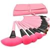 DMZK 24pcs Professional Pennelli Cosmetici,Make Up Set di Pennelli Eyeshadow Lip Pennelli Trucco(Rosa)