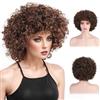 dellyy Parrucca Afro Extra Large, Parrucca Afro 200g, Capelli Afro Donna Uomo Universale, Parrucca di Carnevale, Adatta per l'uso quotidiano, Carnevale, Gioco di ruolo, Halloween (marrone)