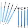 kissral Kit di Strumenti per l'argilla, 9 Pezzi Attrezzi Argilla con Doppia Estremità, Ceramica Strumenti, Argilla Scultura Modellare Strumenti, Strumento di Scultura in Ceramica, Strumenti per Nail Art