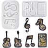 Nifocc 2 stampi per spartiti musicali, in silicone, per chitarra e pianoforte, per amanti della musica, in resina epossidica, per il fai da te