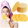 Cosysparks Grande Spugnette Viso Pulizia, 30 Pz Riutilizzabili 100% Naturale Viso Compressa Spugna 80mm Spugnette Viso Compressa Tondo Detergente spugna viso pulizia per Pulizia Viso SPA (Rosa)